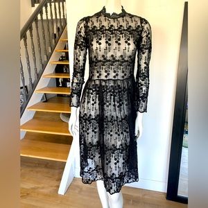 Sheer black lace dress! Wednesday inspired.